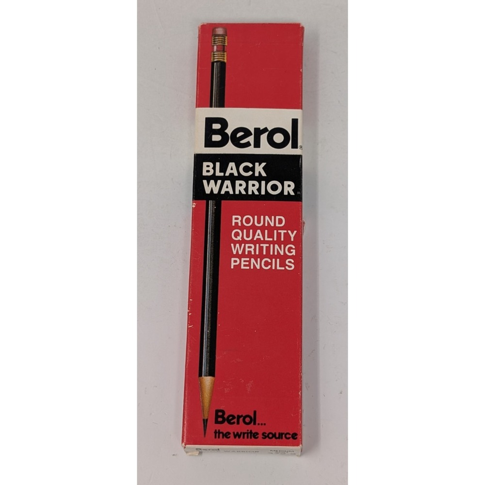 Berol Black Warrior No 2 Pencils Box of 12 New #2 372 372-2 Medium Soft